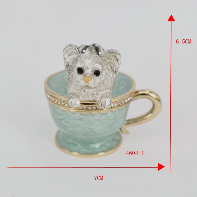 咖啡杯狗摆件工艺品