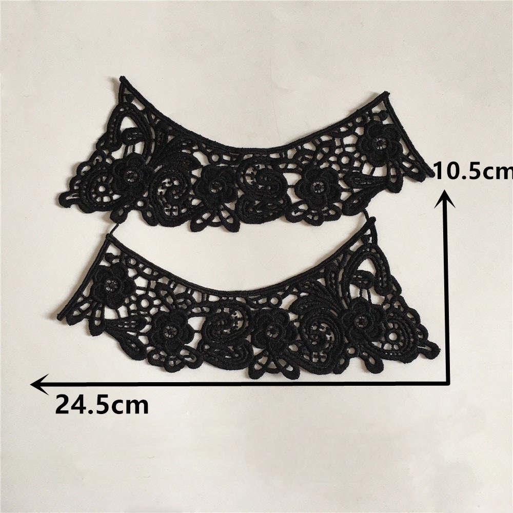 Exquisite milk silk collar lace Cutout lace embroidery DIY decorative dress dress neckline garment accessories 6