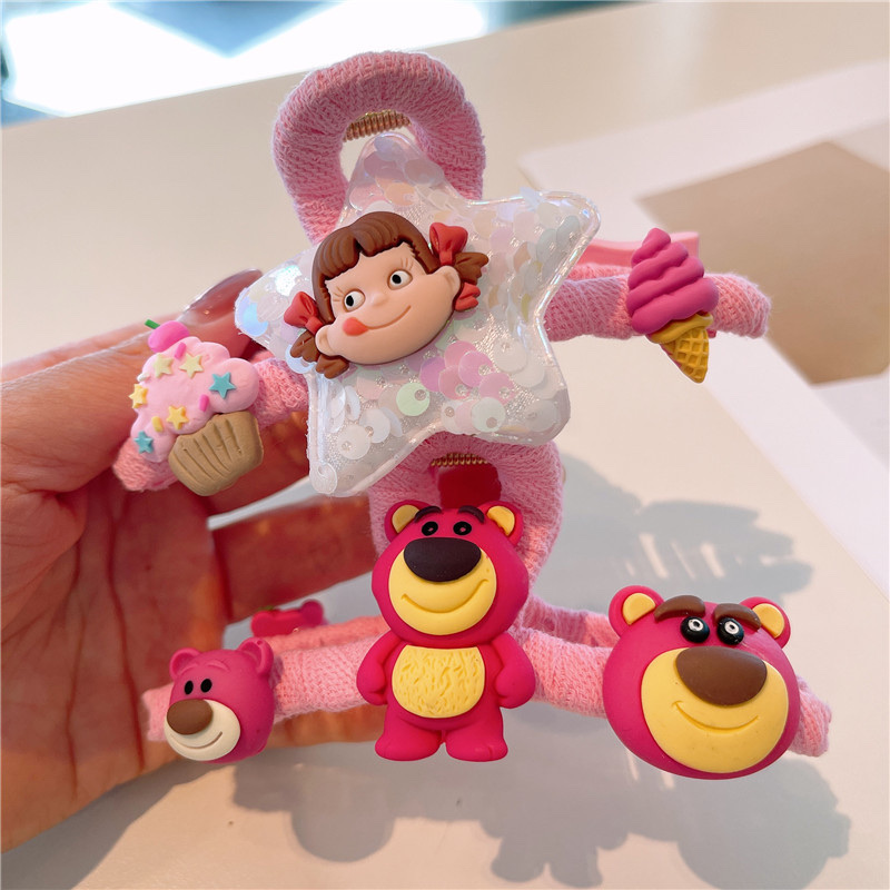 2021新款卡通儿童发夹套装可爱小女孩刘海夹蝴蝶结头饰边夹公主发饰抓夹可爱头饰详情图2