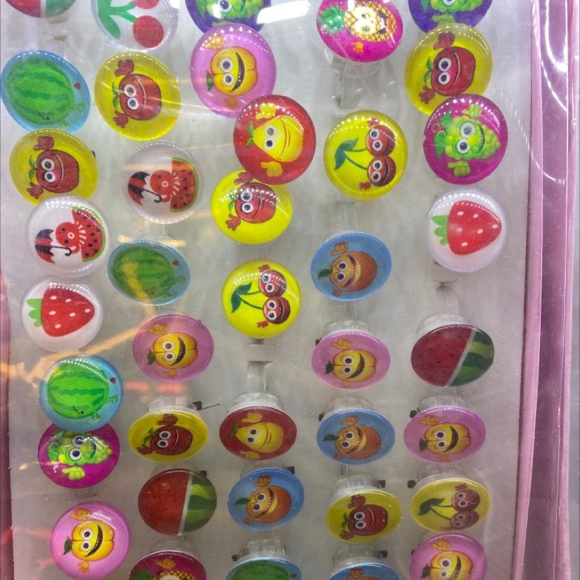 Fruit glitter ring
