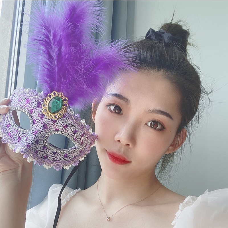 成人面具女半脸公主万圣节化妆舞会古风可爱性感舞台cos表演道具71