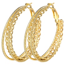 Hollow copper ear rings, popular in Europe and America