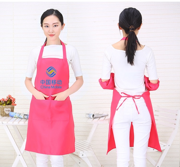Custom-made logo-printed clothing, home Korean-style fashionable and cute adult advertising printed kitchen aprons detail image 1
