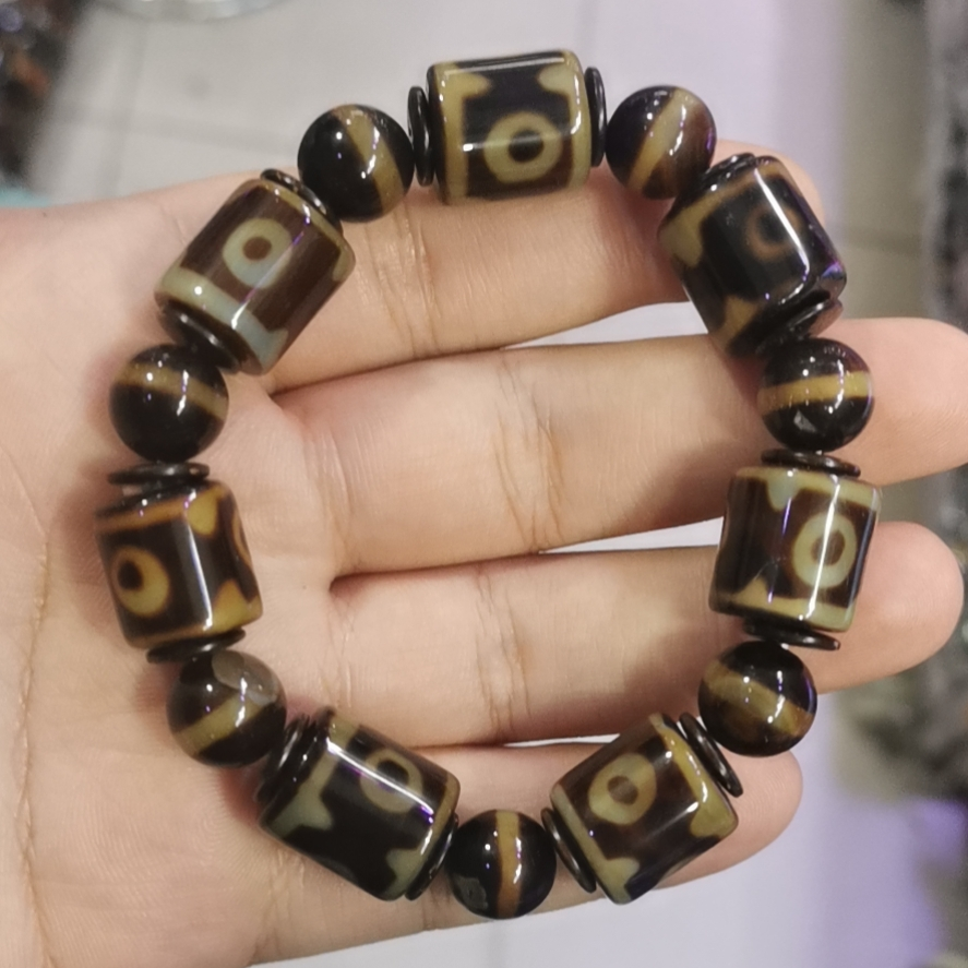 创意手饰天然纹玛瑙珠手链 DIY串珠天然石手串热卖 3条起包邮玛瑙手链 00295