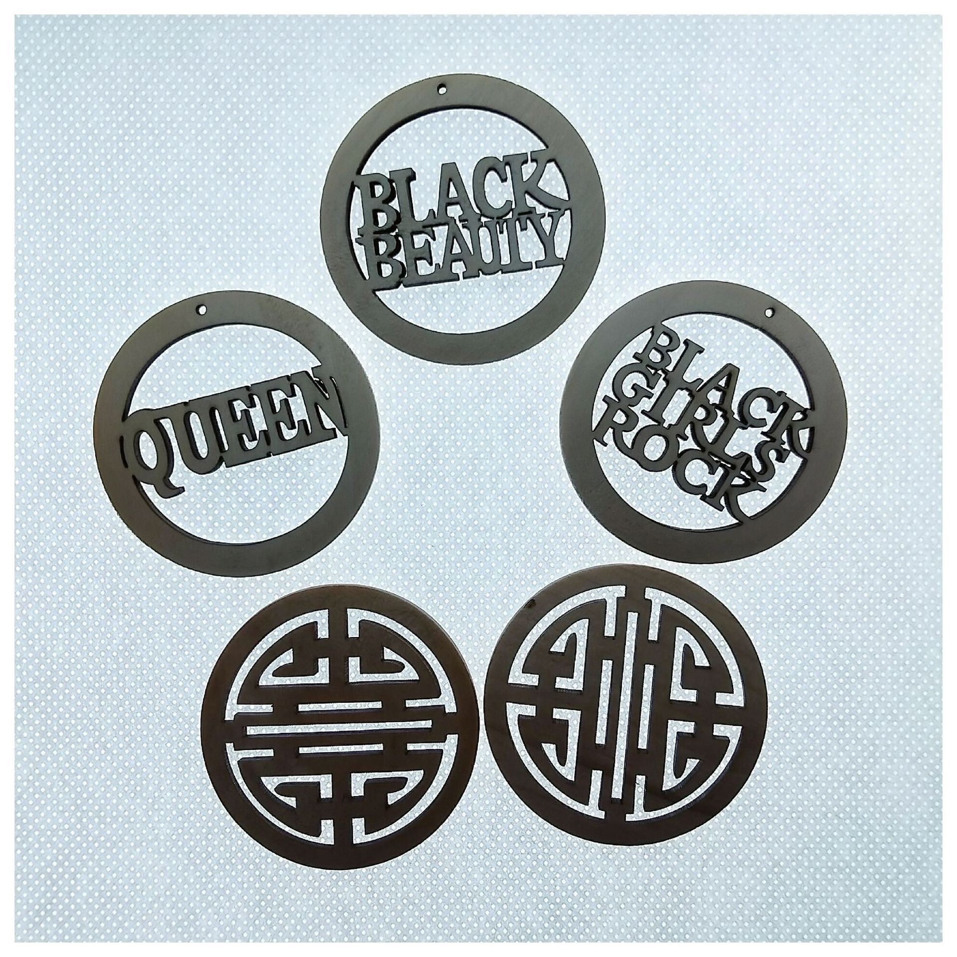 diy homemade earrings, stud earrings, ear clips, jewelry accessories, creative wooden, colorful edge holes, triangular materials wholesale detail image 1