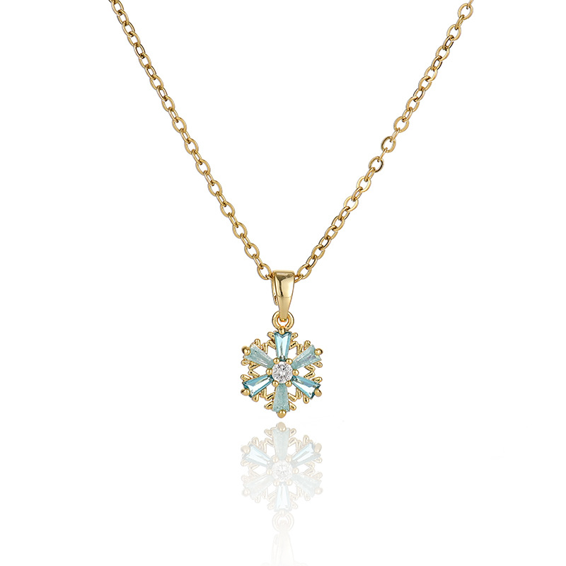 A popular zircon necklace for women from Dongdaemun, South Korea, gold-plated and non-fading, simple and versatile collarbone chain jade pendant 21 detail image 1