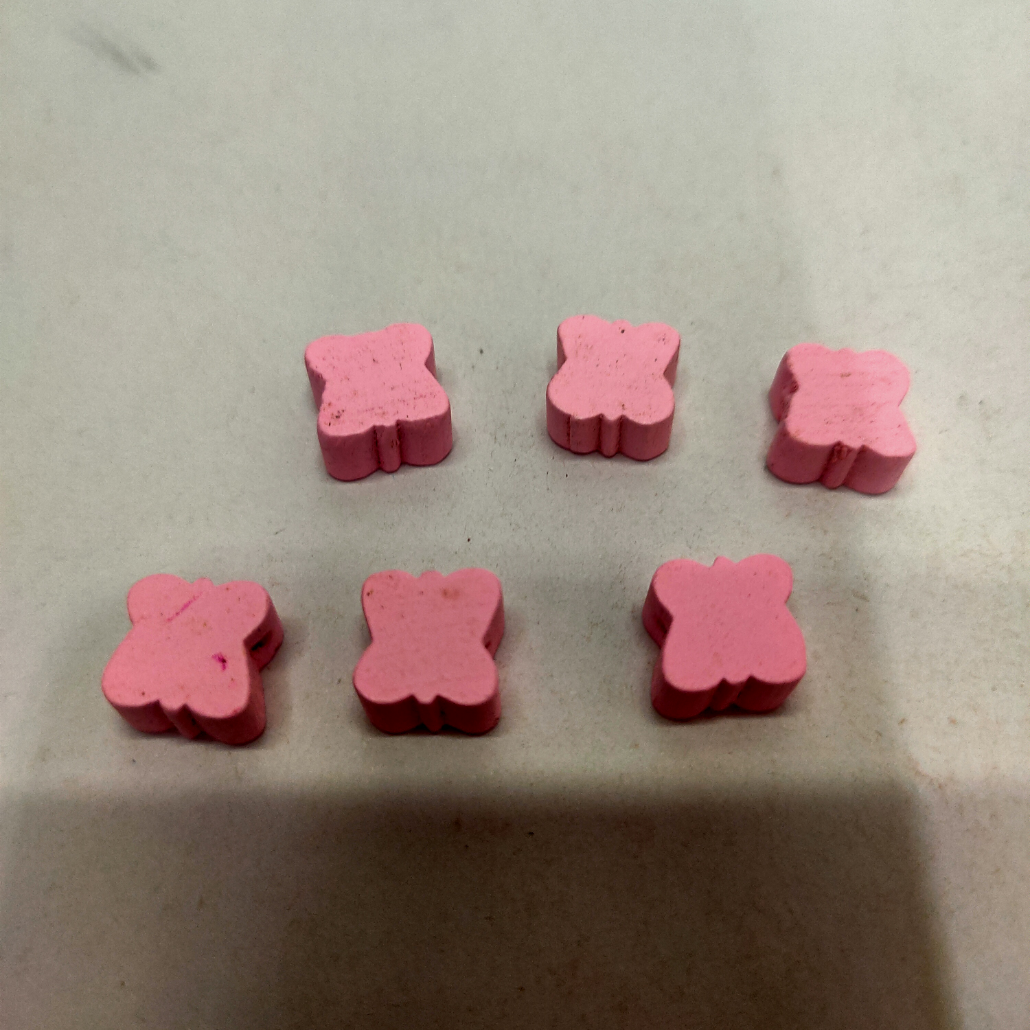 Wooden accessories small butterfly pink