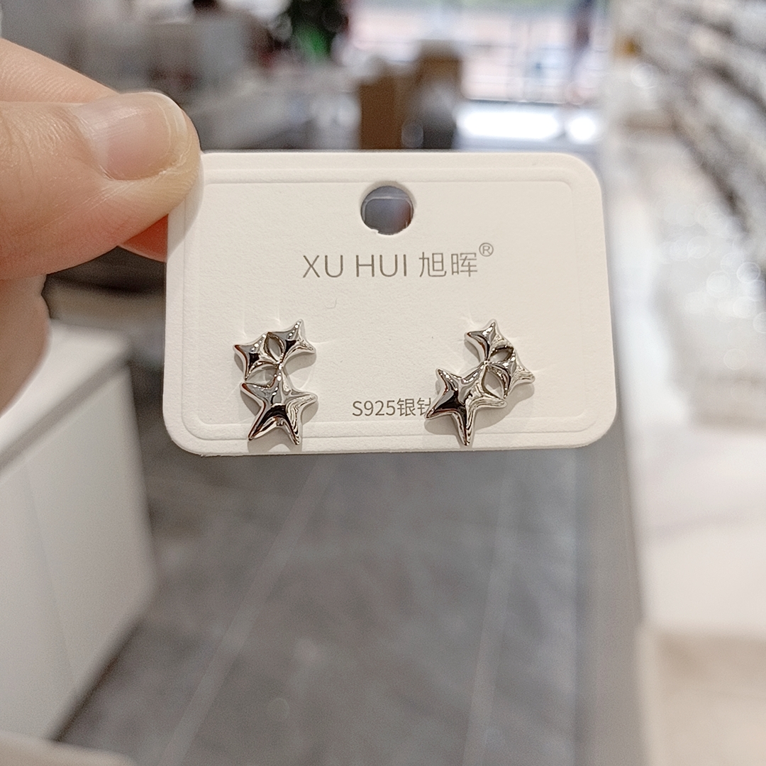 High-grade silver needle earrings A058