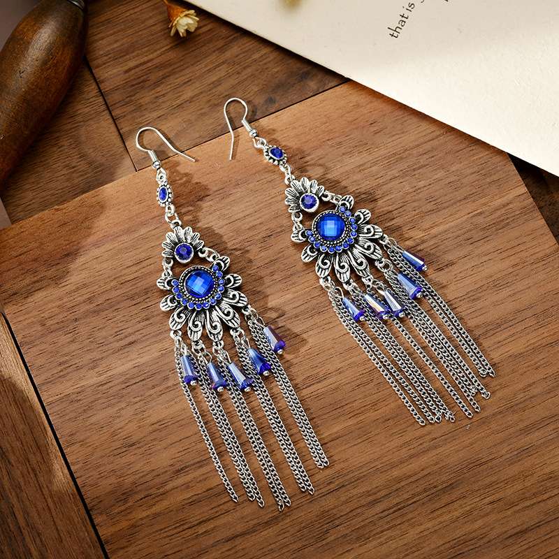 Summer outing: Ladies' trendy, simple and versatile Bohemian ethnic style earrings 66 Ya Xin Specification image