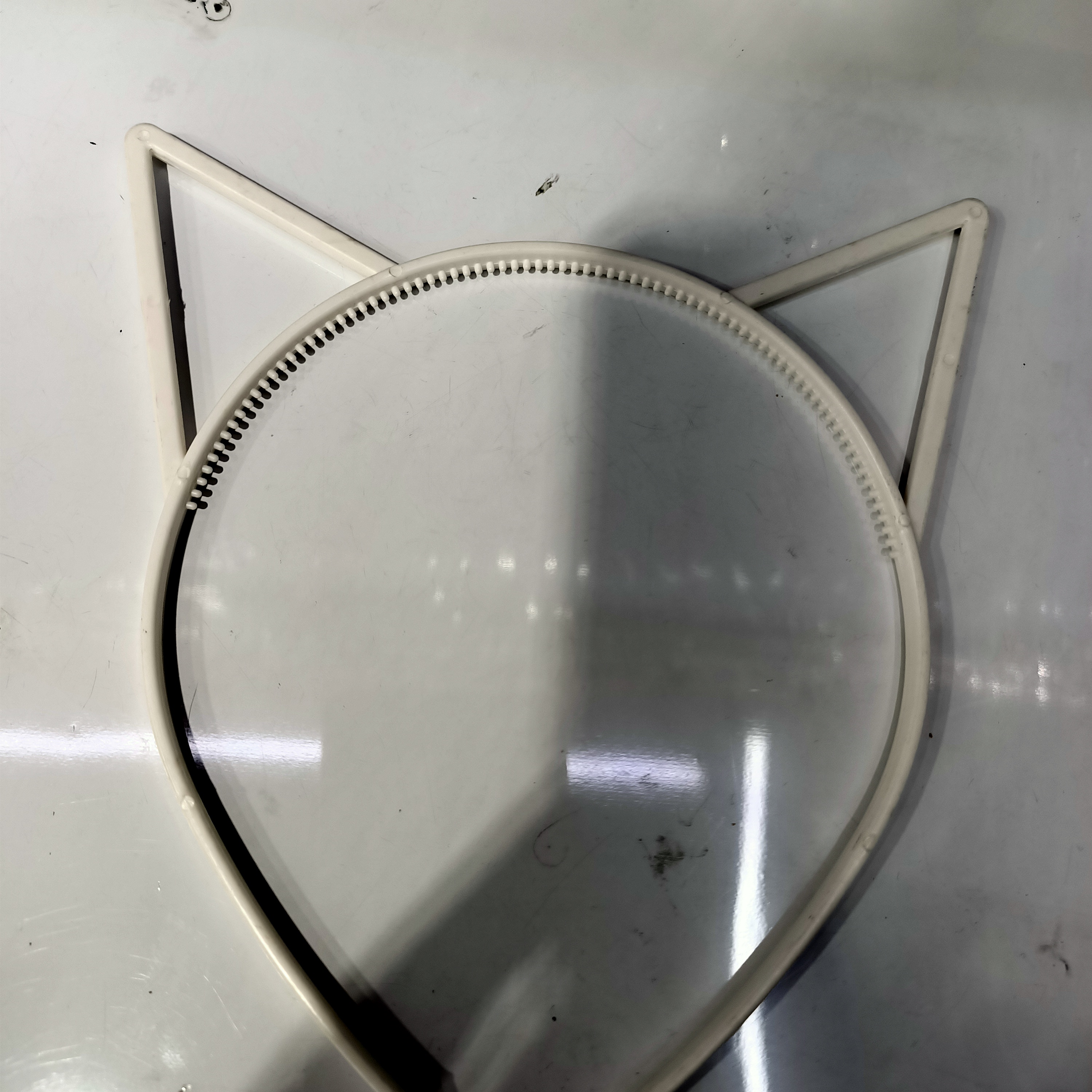 White cat ears