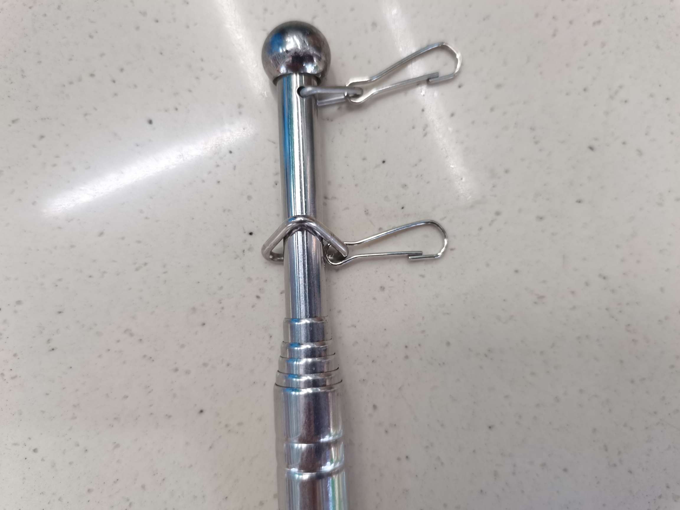 黑1.2米带扣手摇杆，旗杆详情2