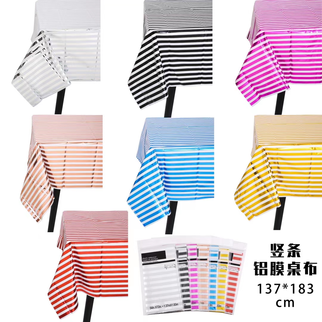 条纹桌布