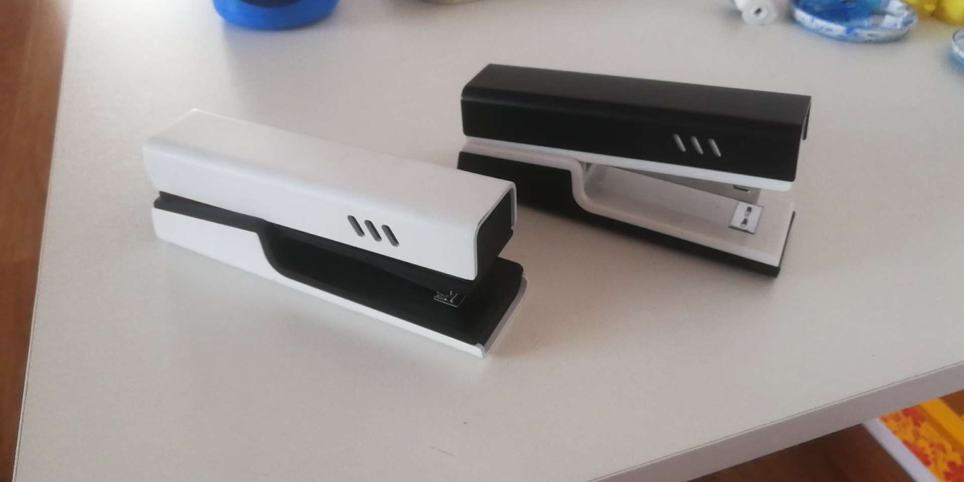 Small stapler, hole puncher, nail screwdriver details Picture