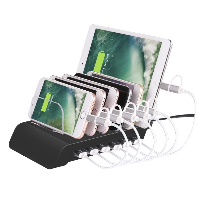 New six-port USB mobile phone charging stand, mobile phone and tablet charger, charging dock and charging station