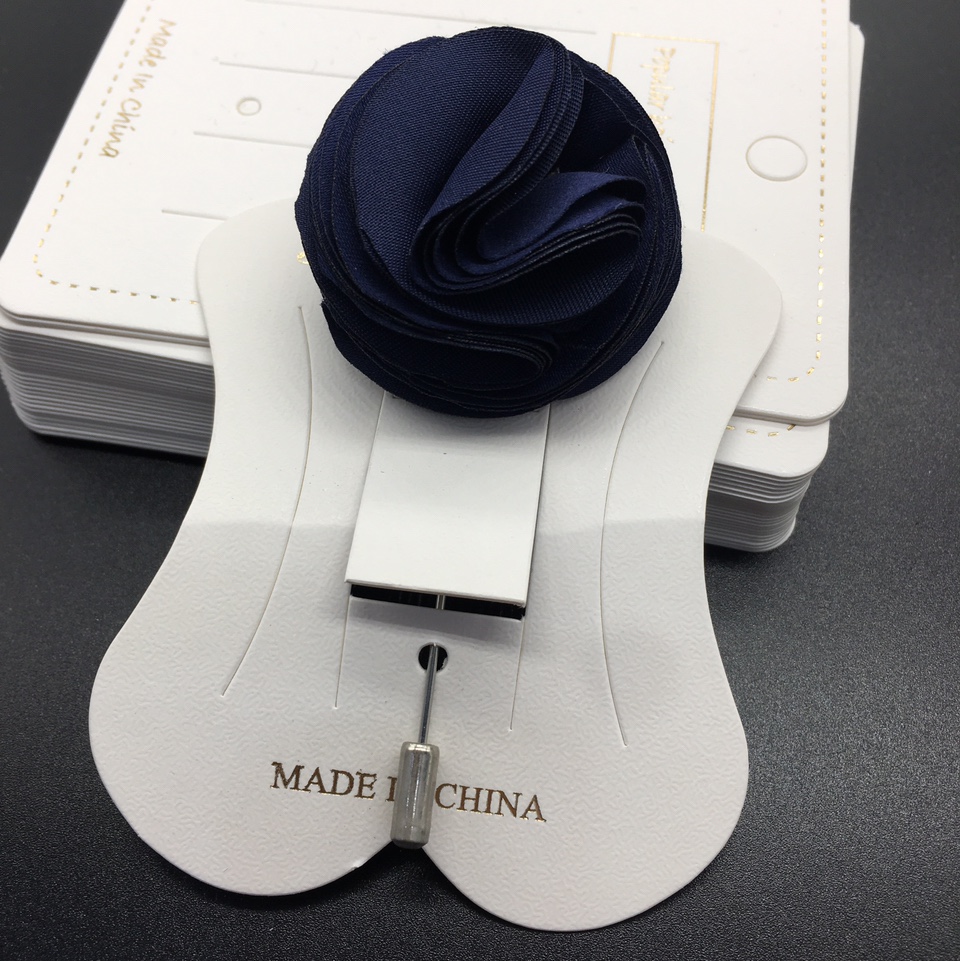 男式卷花插针时尚风丈青