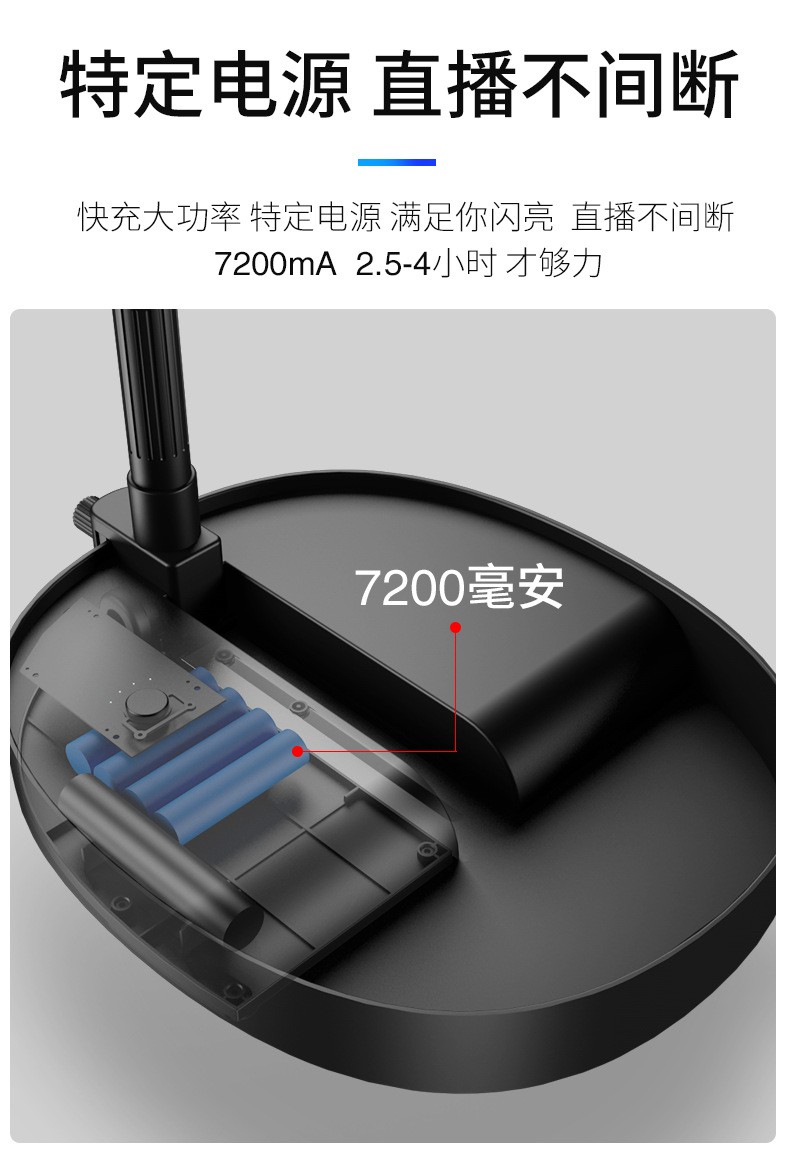 直播灯 补光灯 折叠补光灯收纳伸缩型补光灯   便携补光灯 抖音快手直播美颜灯详情7