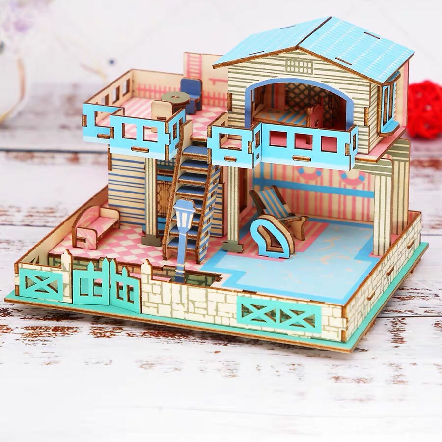 3D立体拼图纸模型建筑儿童益智玩具手工diy制作3