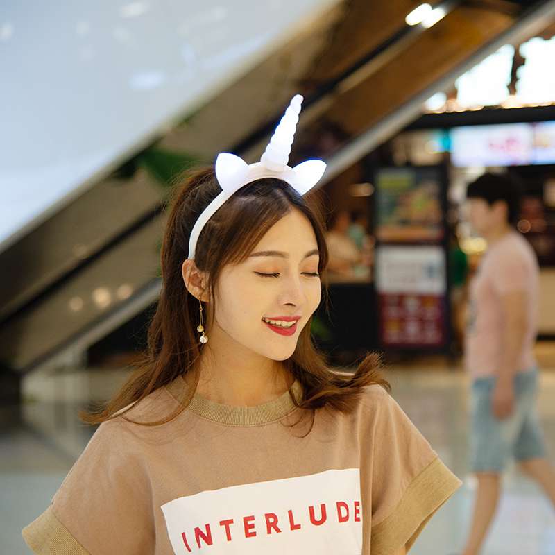 网红少女心Ins同款儿童猫耳朵独角兽生日发箍发卡公主头箍头饰6详情图2