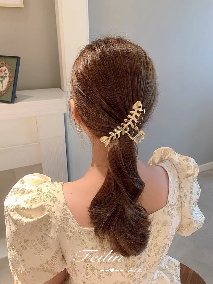 夹子发饰抓发夹后脑勺鱼骨发抓夹女大号鲨鱼夹发量多发卡夏季盘发