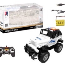 E366-001 JEEP Remote Control Police Off-Road Vehicle (1:18)