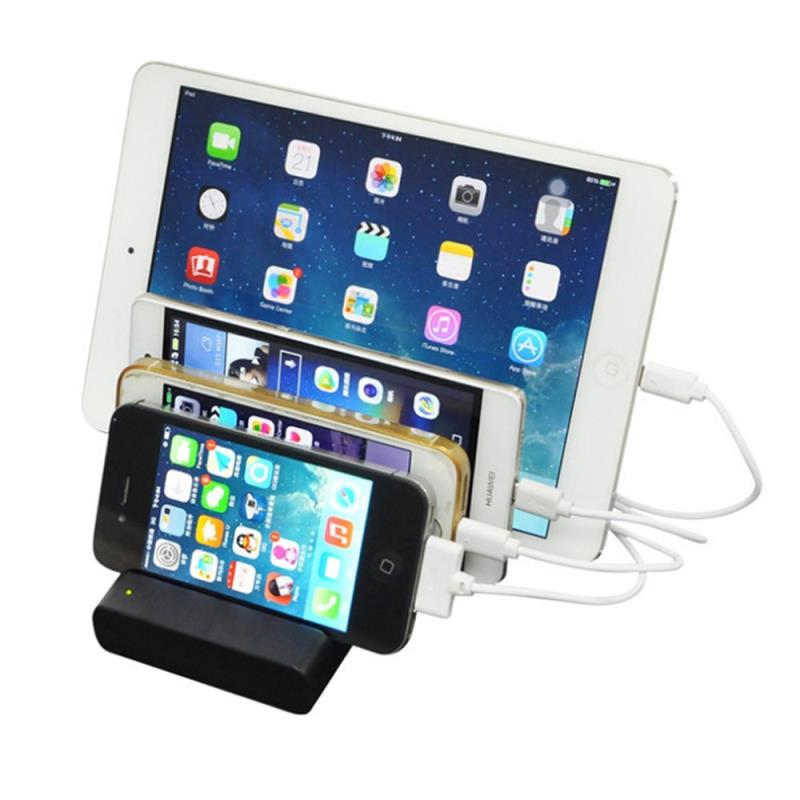 Multi-port USB charger, multi-functional charging stand, charging base, mobile phone stand Application Scenario