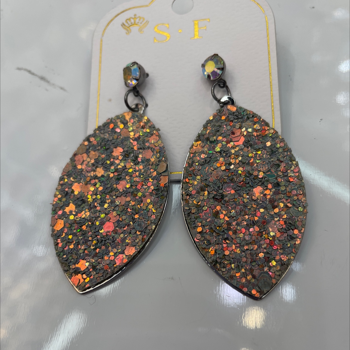 时尚潮流铁皮耳环耳钉耳坠尚美饰品4385-86