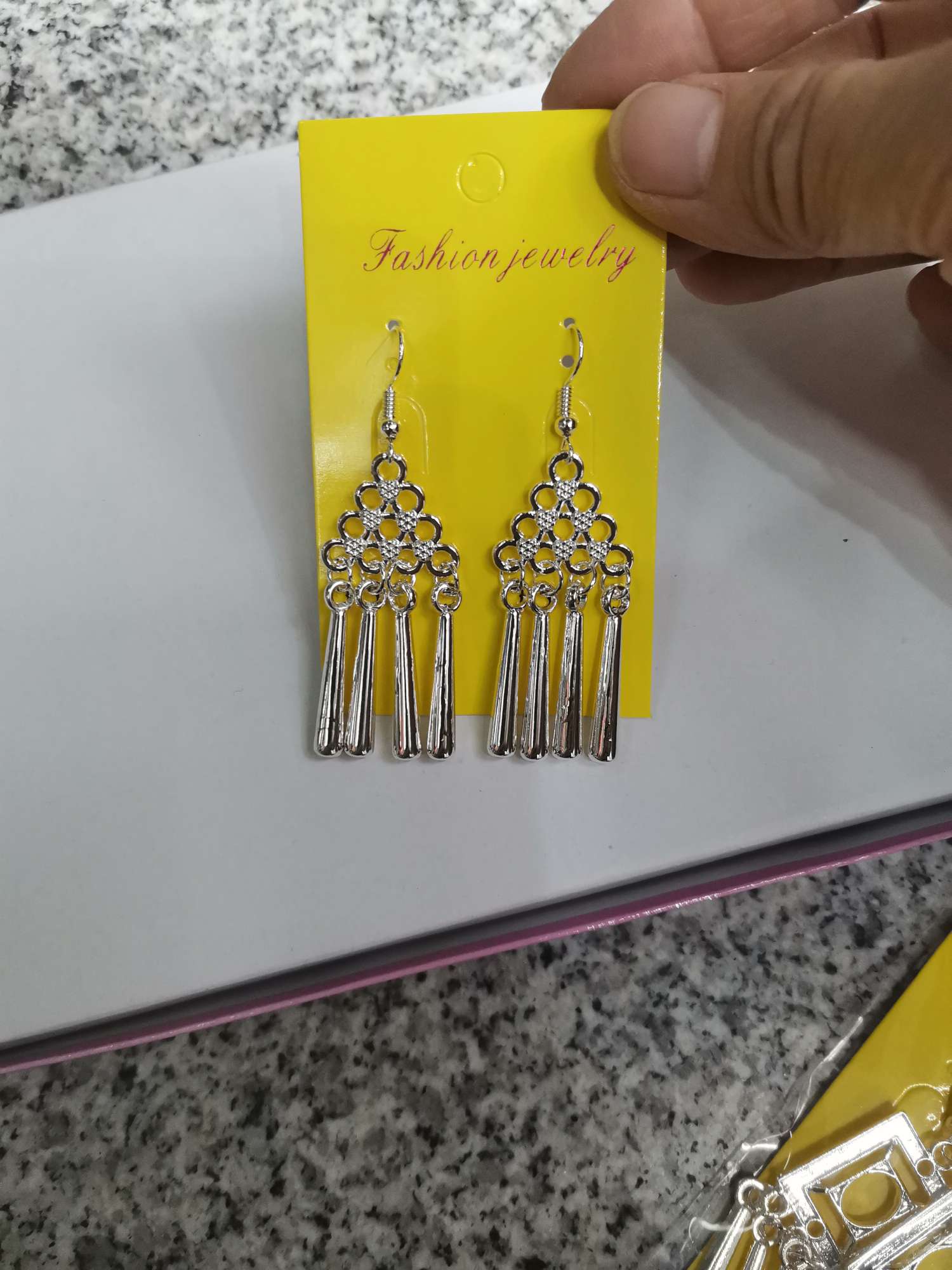 Korean version fashionable, stylish, versatile, simple and elegant lady Miao Silver Ear Ring 66 elegant New Specification image