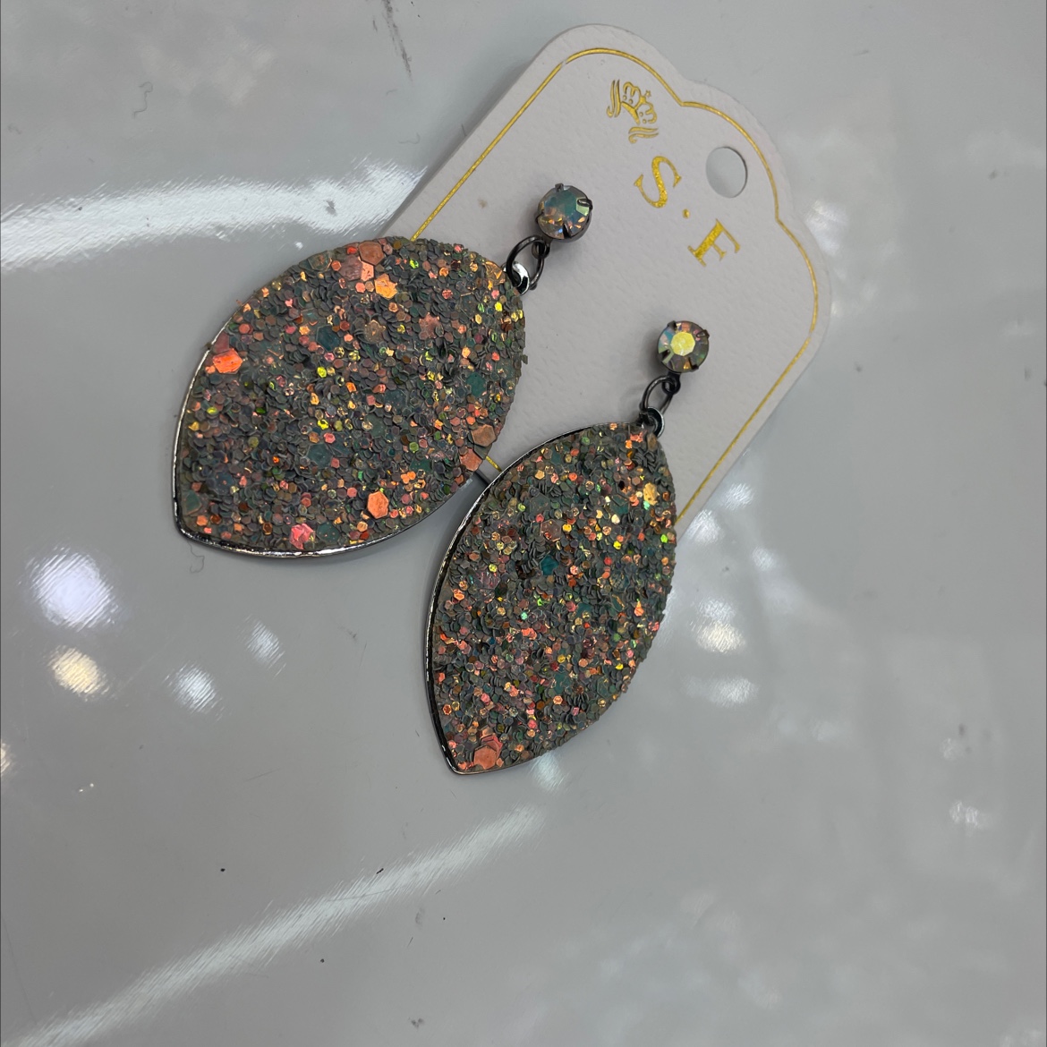 时尚潮流铁皮耳环耳钉耳坠尚美饰品4385-86详情图2