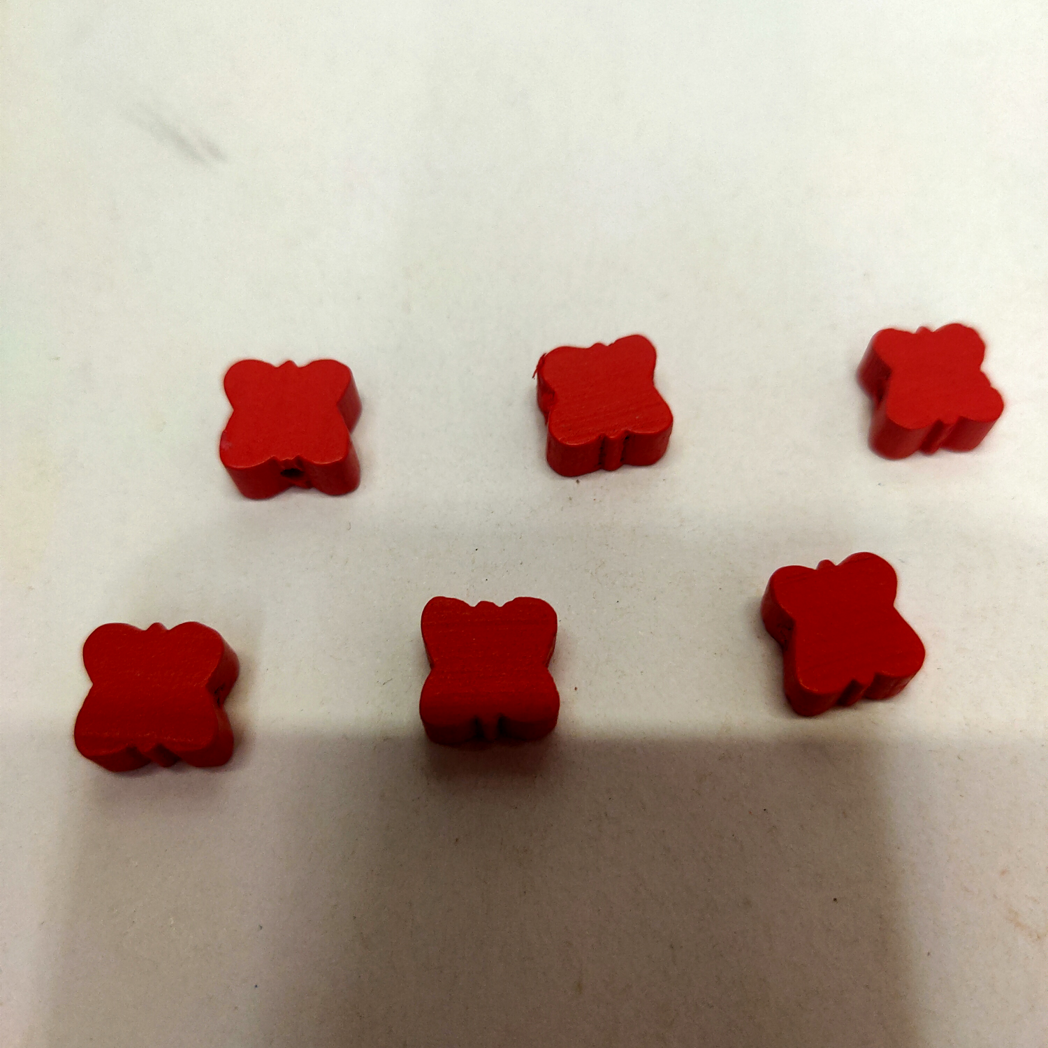 Wooden accessories small butterfly bright red