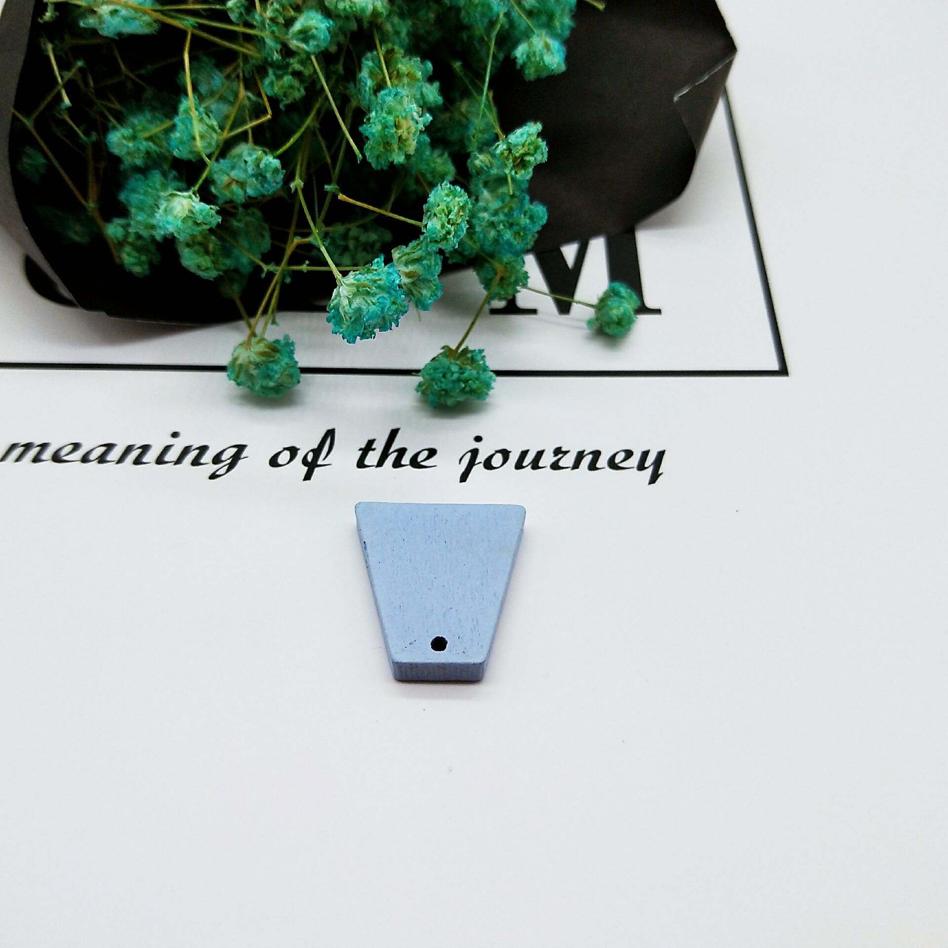 2cm multi-color trapezoidal wood chip diy jewelry, beaded accessories, wooden necklaces, beaded earrings, and earrings material wholesale detail image 6