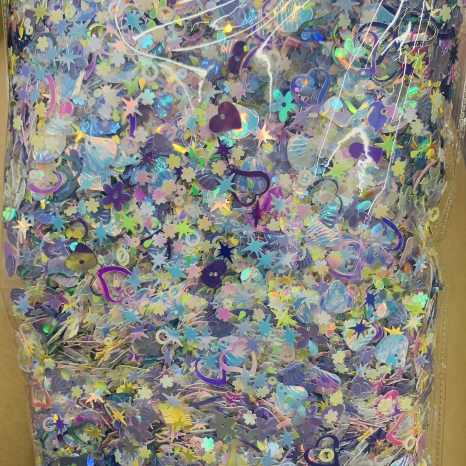 多款金光亮片DIY混装双桃紫色 超超 111