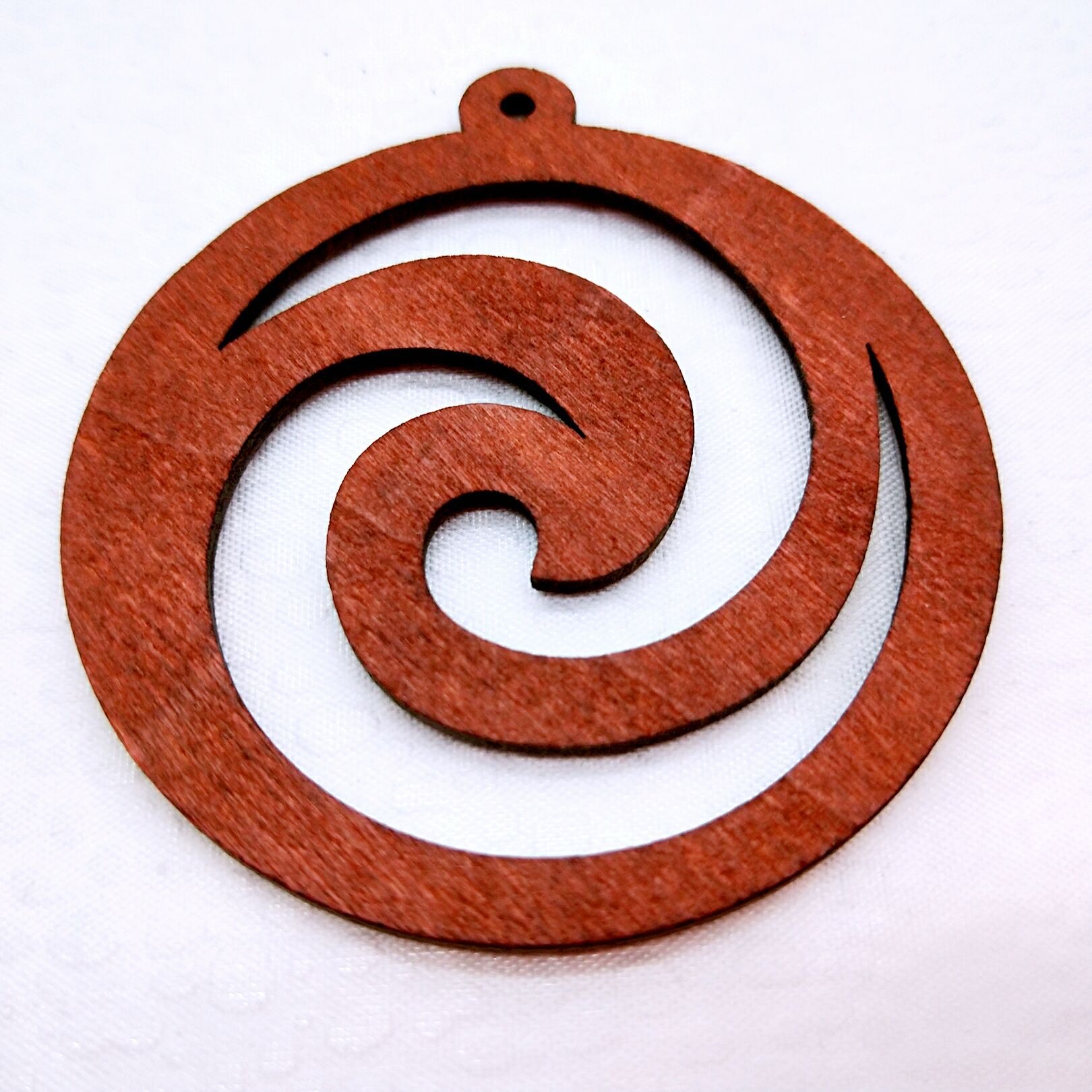 Wooden DIY jewelry materials, accessories, earring pieces, retro 55mm round, multiple hollowed-out wooden chip pendants, African Specification image