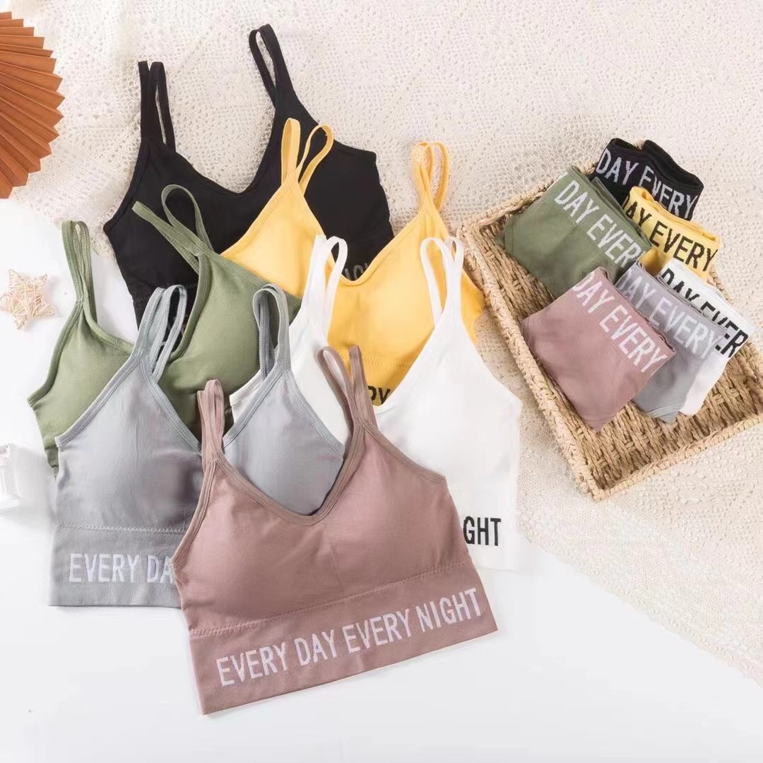 无缝美背休闲运动百搭套装女式背心内衣K629