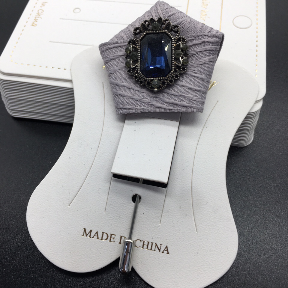 男式合金布艺插针时尚风皱纹灰