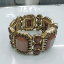 Octagon resin diamond alloy bracelet female fashion simple personality retro hand jewelry female