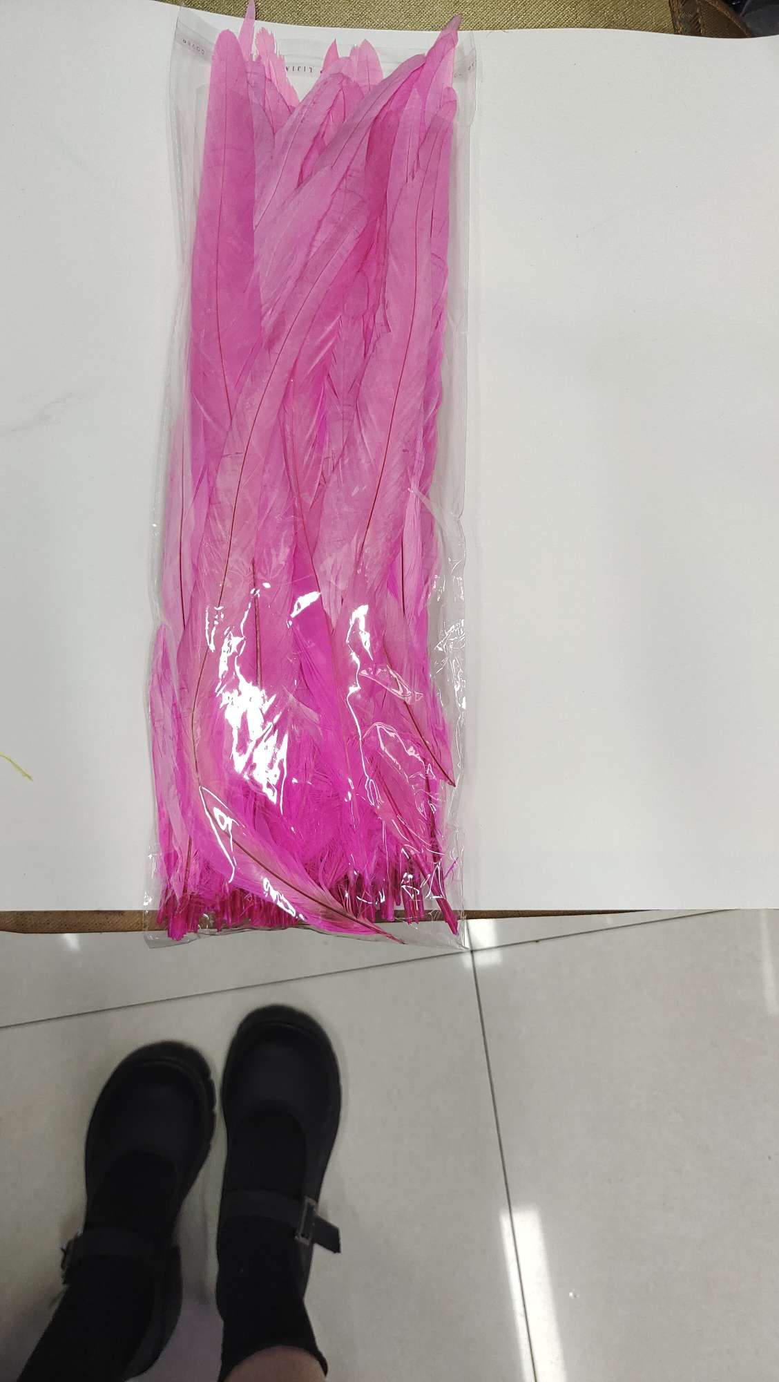脱色鸡尾羽毛25-30公分橘色详情图4