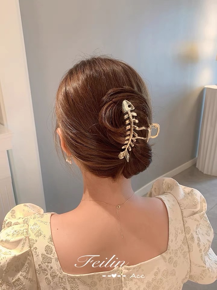 夹子发饰抓发夹后脑勺鱼骨发抓夹女大号鲨鱼夹发量多发卡夏季盘发