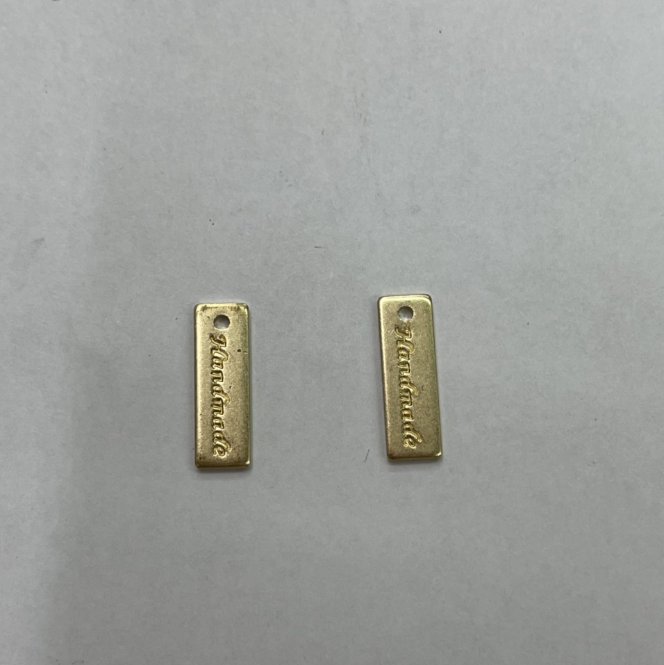 Aotong jewelry accessories XH03931 rectangular one hole printing tag