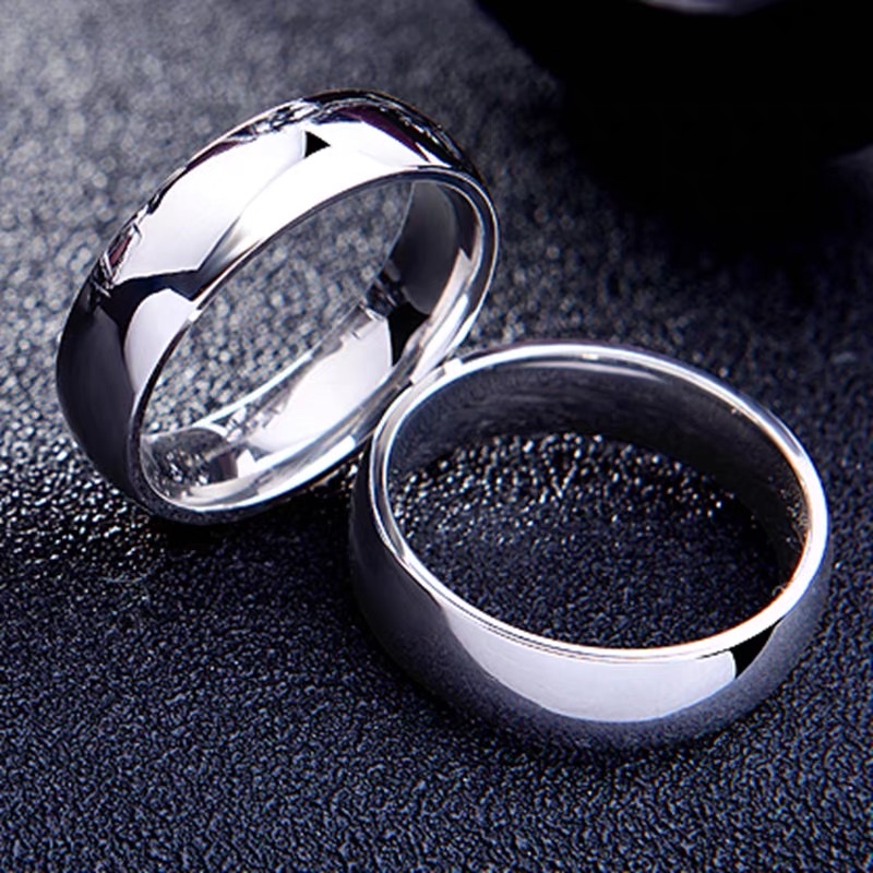 Stainless steel men's smooth ring, simple and fashionable index finger ring jewelry, men's personalized ring, student Application Scenario