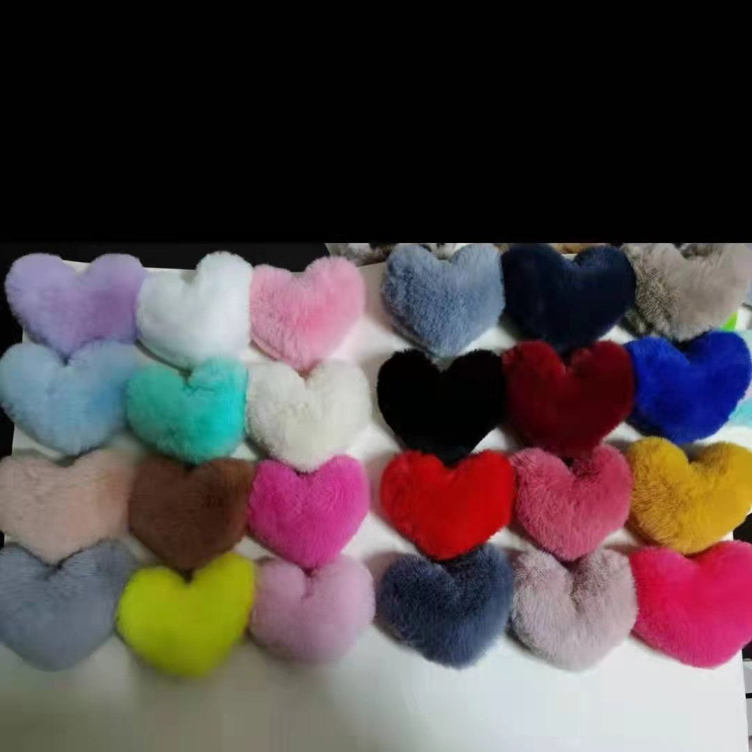 8×9爱心  厂家直销  价格优惠  质量保障 艾美儿皮草 毛球 饰品配件