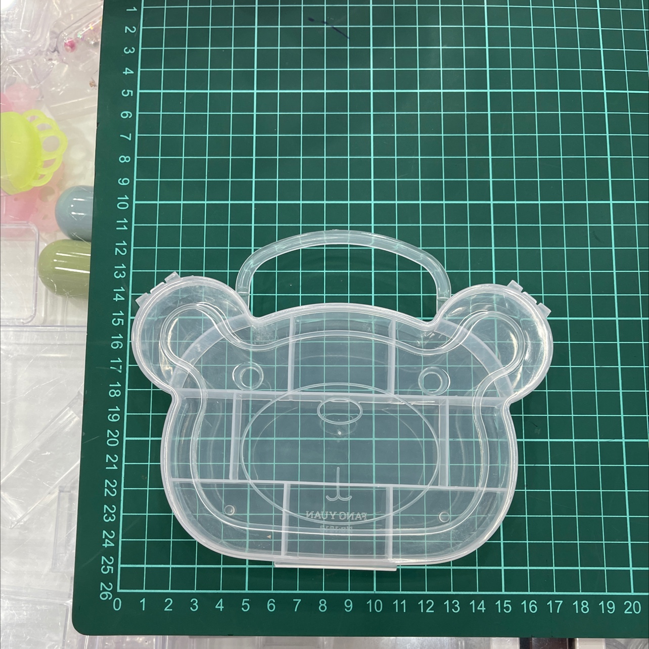 Square storage box dudu bear white