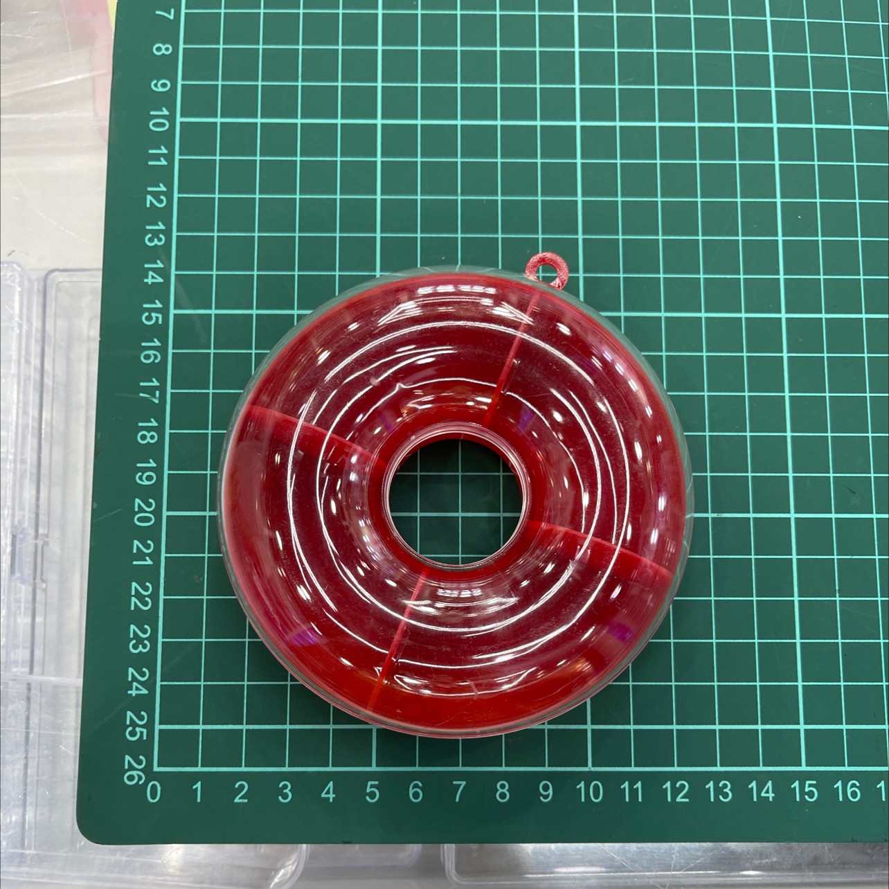 Square doughnut box red