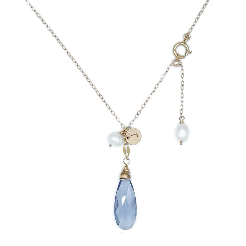 Drop letter necklace
