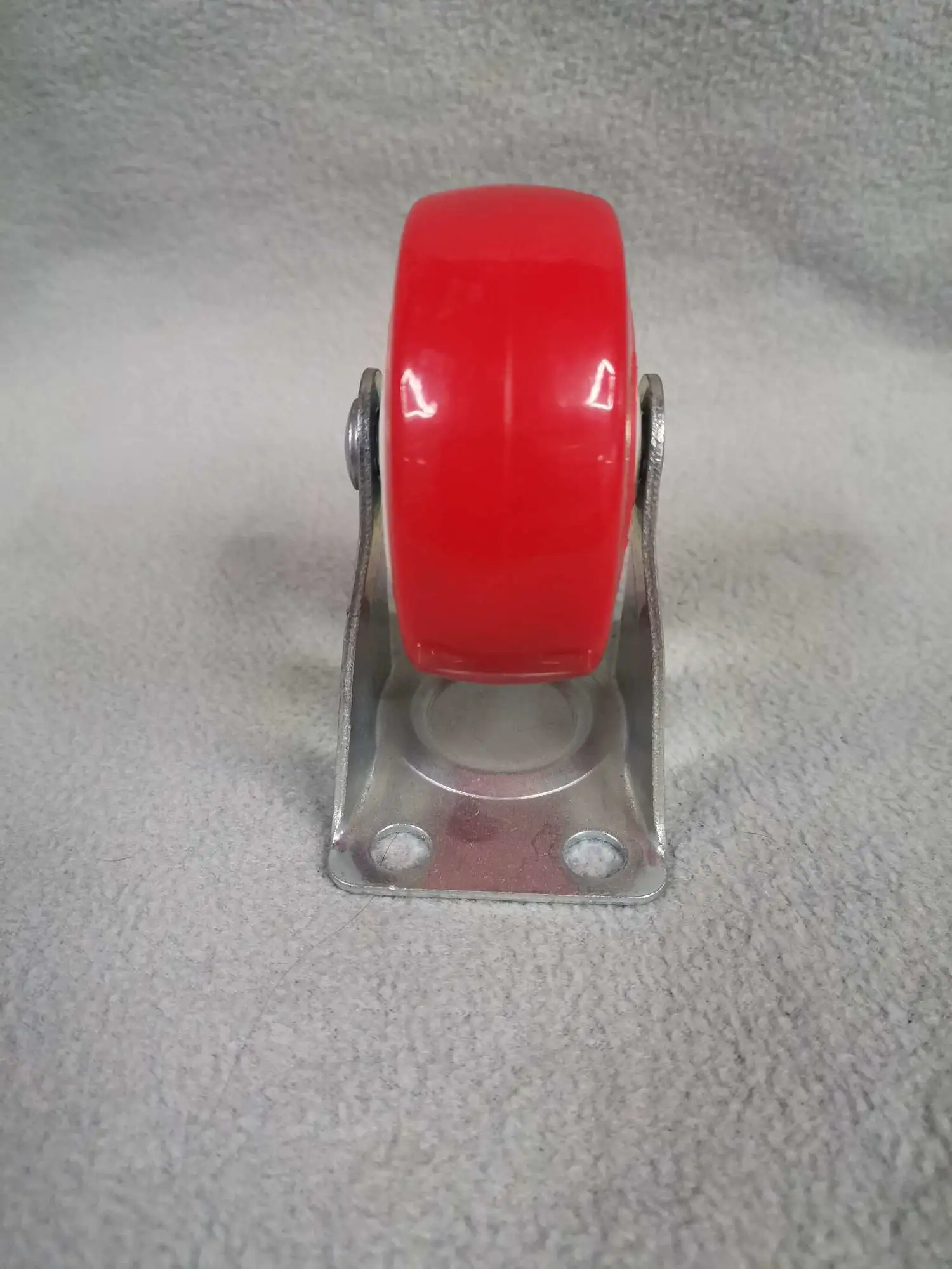 2 بوصة من PVC أبيض فاتح عجلة توجيه عجلة حمراء detail image 2