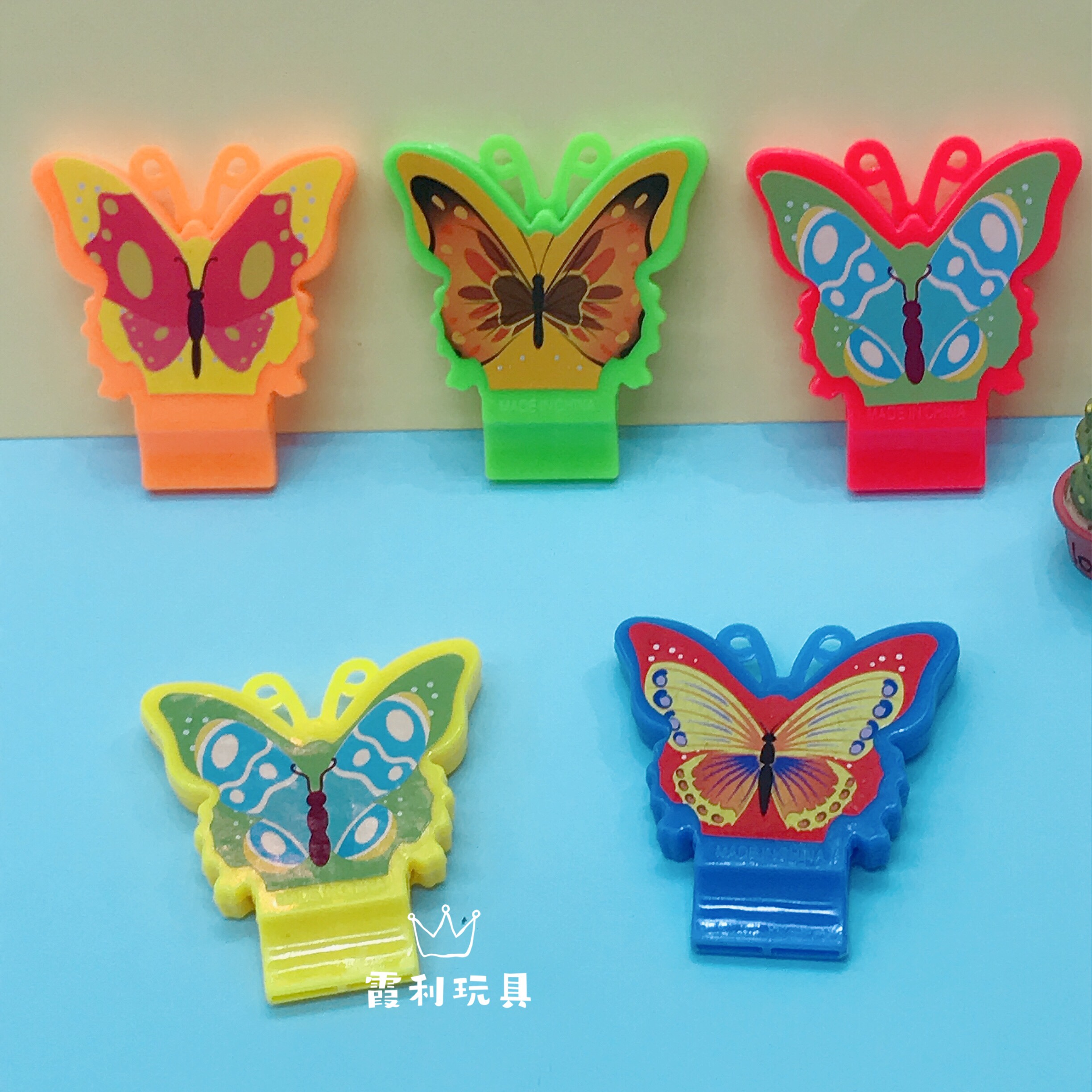 Butterfly Whistle children's plastic toys as gifts, gacha party to cheer up and liven up the atmosphere detail image 1