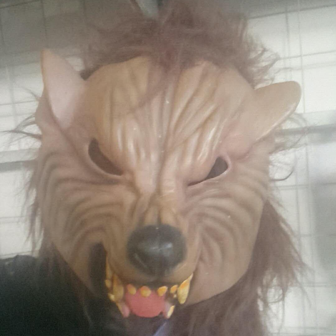 万圣节狼人面具图