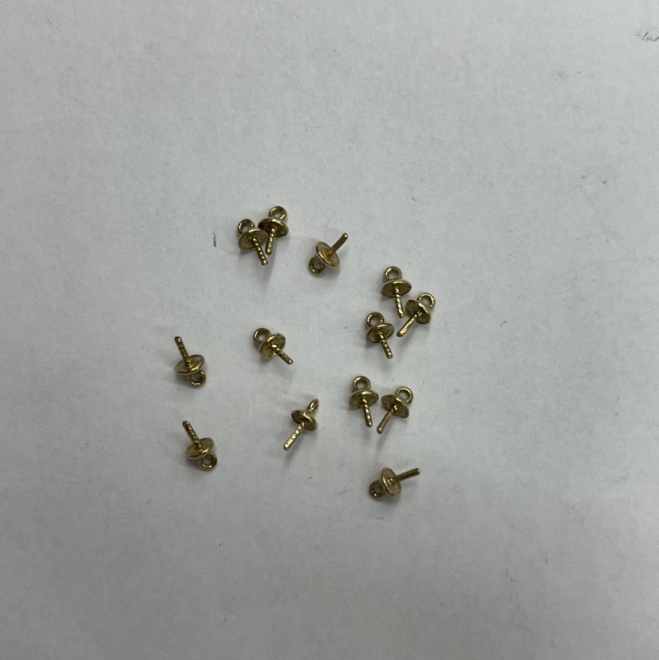 Aotong Accessories TK01110 smooth pearl cap 4*7mm copper
