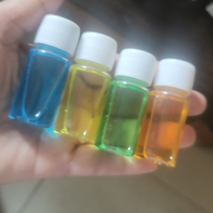 Aromatherapy supplement liquid: Blue Wind Chime, Blue Freesia, Lemon Yellow, Hilton, Green, Miss Cocoa