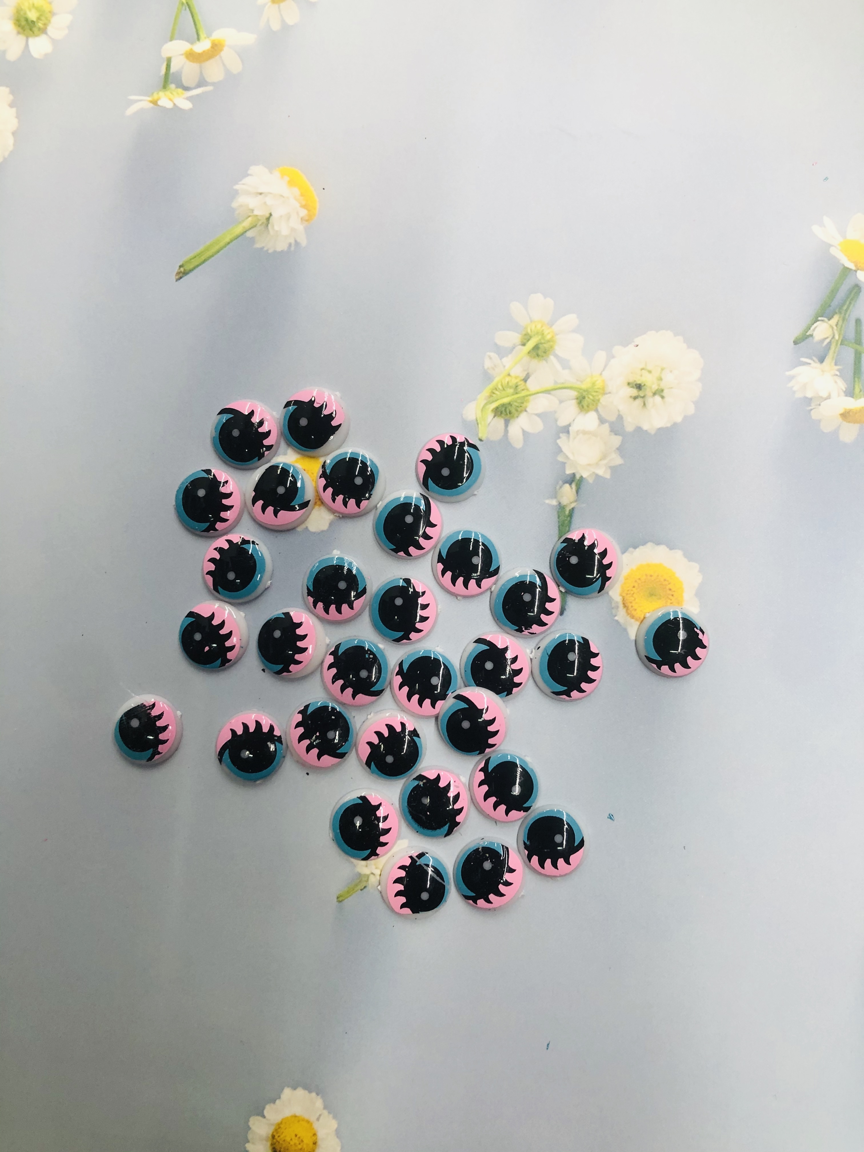 Eye Accessories, 14Mm Flat Bottom Cartoon Colored Eyes, Hairball Accessories Handmade Diy Accessories details Picture