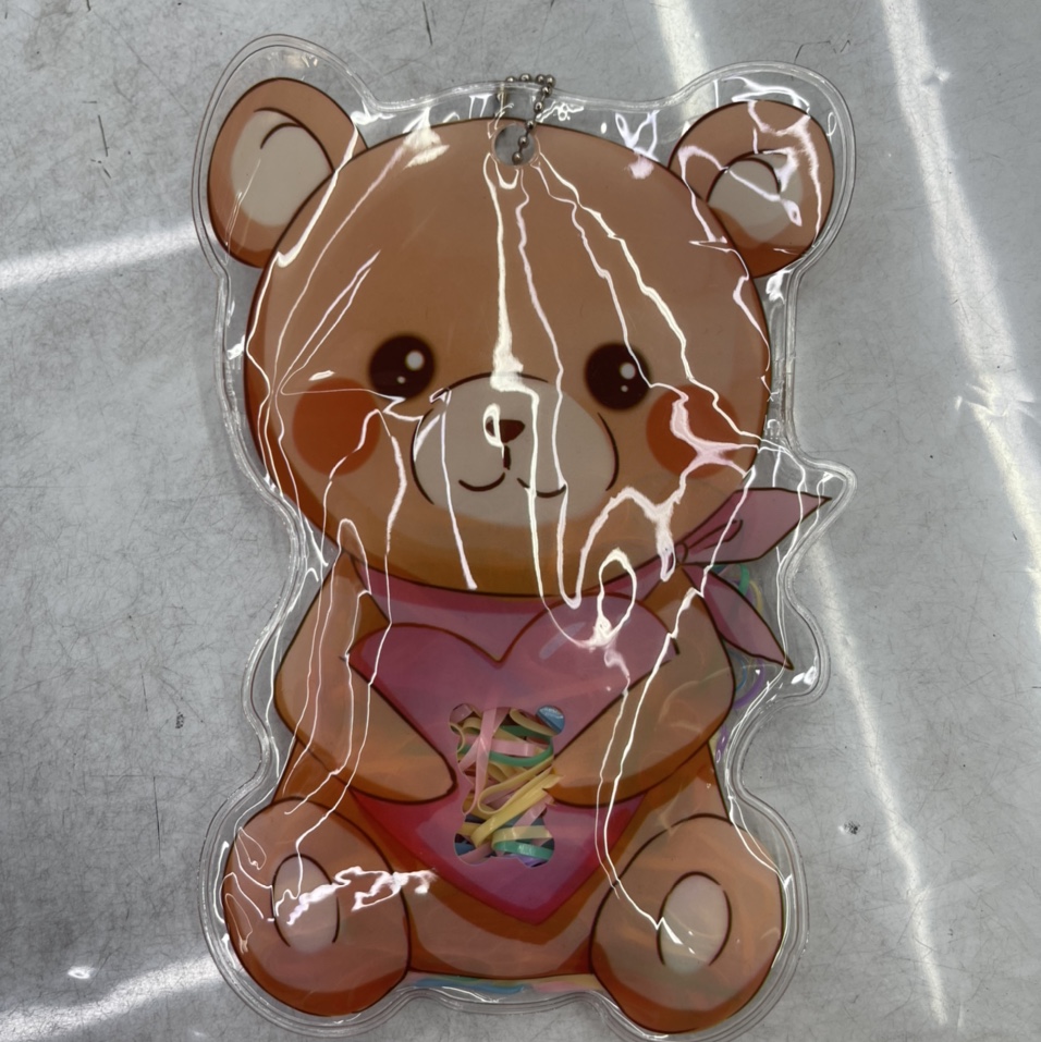 Colorful rubber band Children's bear Cute packaging FR Ornament 4024 plastic children's small rubber band thumbnail